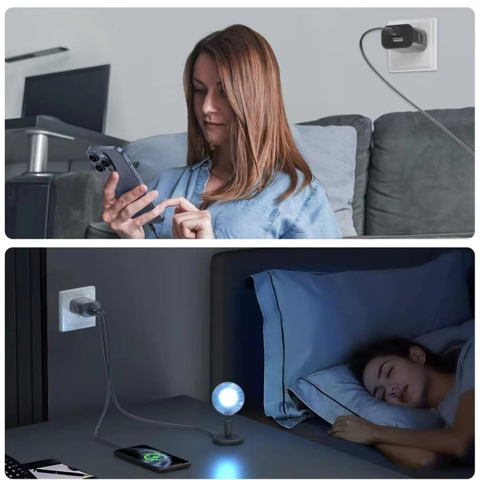 Black dual USB power adapter wall plug for NZ and AUS outlets, compatible with chargers from That Watch Shop.