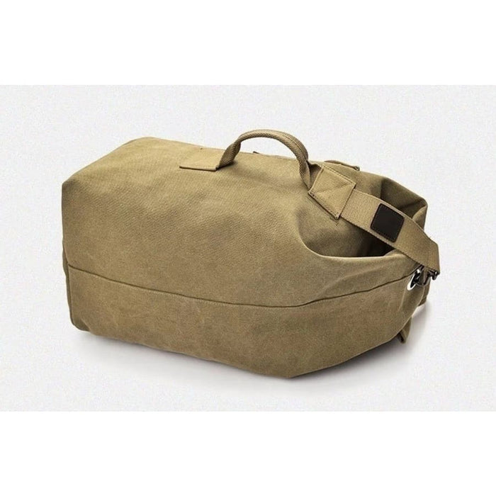 9eight5 backpack with spacious duffel bag style design, featuring adjustable straps and multiple compartments for versatile use.
