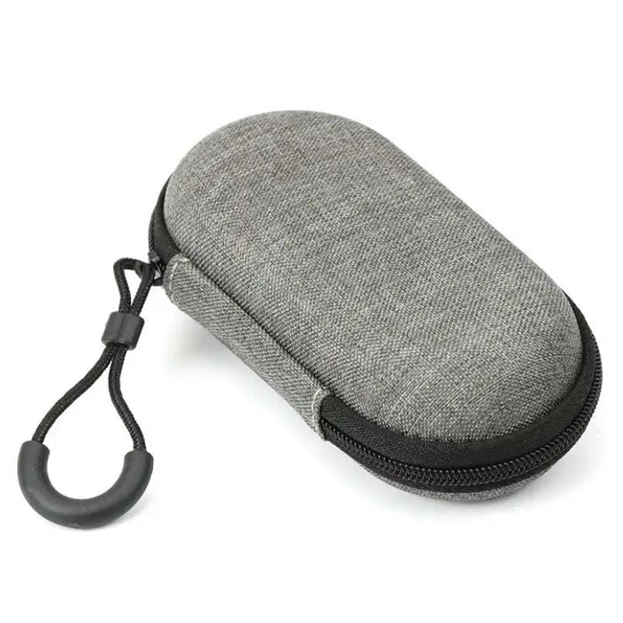Oval-shaped 9eight5 earphones case for electronics accessories, compact and protective for wireless earphone storage.