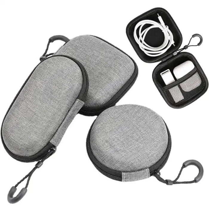 9eight5 earphones case in three shapes, compact electronic accessories for protecting and organizing earphone cables and buds.