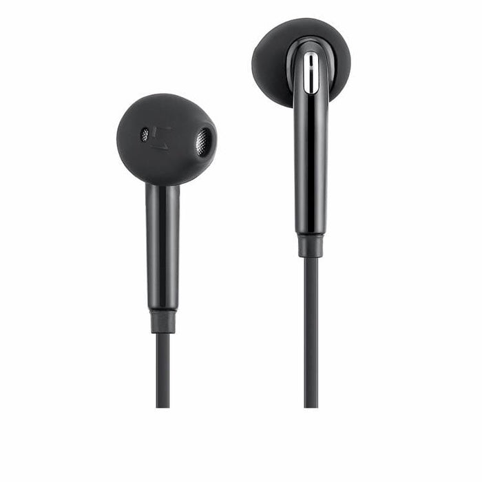 9eight5 earphones with mic for phone and tablet, showing in-ear design with built-in microphone and inline remote.