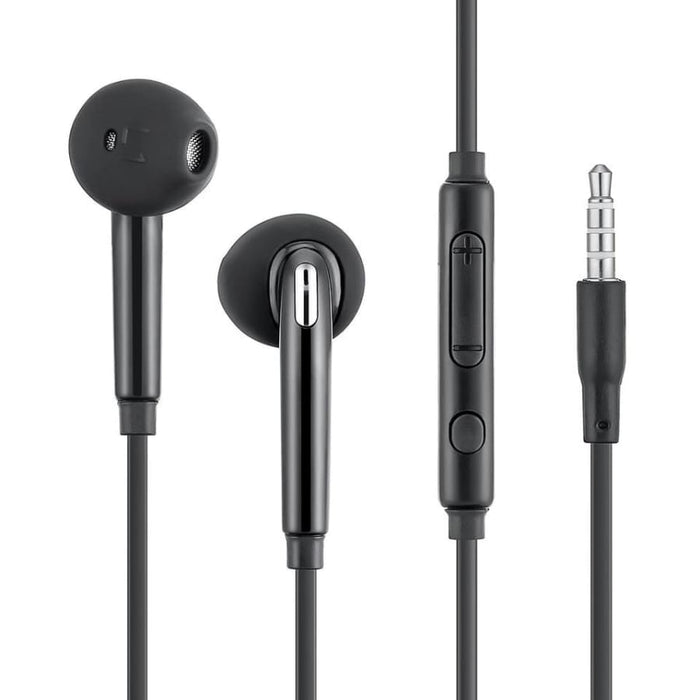 9eight5 earphones with microphone for phone and tablet, close-up view of in-ear audio accessories with inline mic.