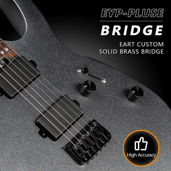 EYP-Pulse_body Eart Guitars, EYP-Pulse(EXP-6), Soild Body Electric Guitar Roasted Mahogany Body Artones-MDC135 Active Pickups Rock