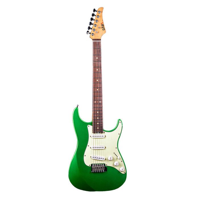 eart_electric_guitar_YMX-SG3_green_main_image Eart Guitars, YMX-SG3, SSS Roasted Book-match Mahogany Body Vintage Style Electric Guitar, Pearl Green