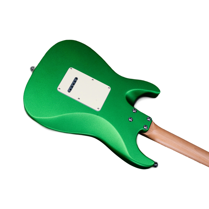 eart_electric_guitar_YMX-SG3_green_body_back_view Eart Guitars, YMX-SG3, SSS Roasted Book-match Mahogany Body Vintage Style Electric Guitar, Pearl Green