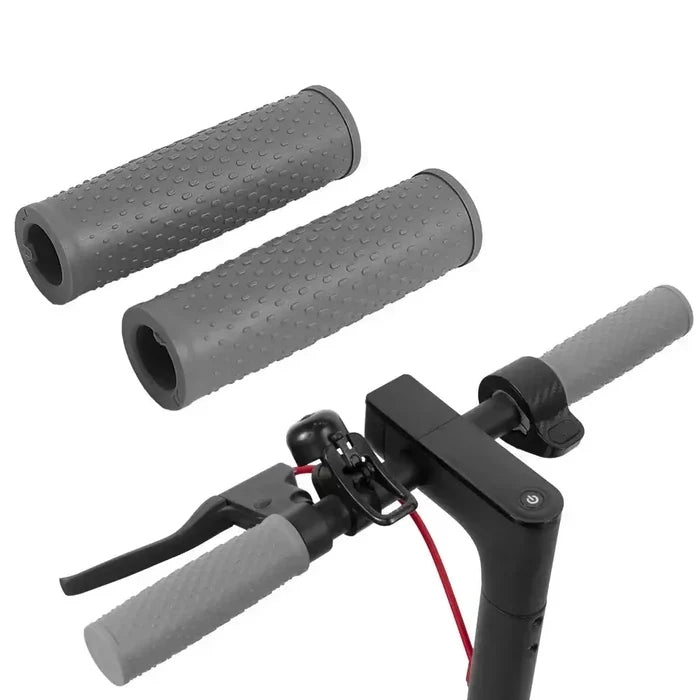 Dark grey Habicare HBC electric scooter handlebar grip with textured surface for a secure and comfortable ride.