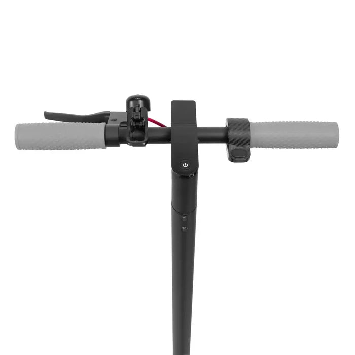Dark grey Habicare HBC electric scooter handlebar grip showing textured rubber surface for secure grip and comfort.