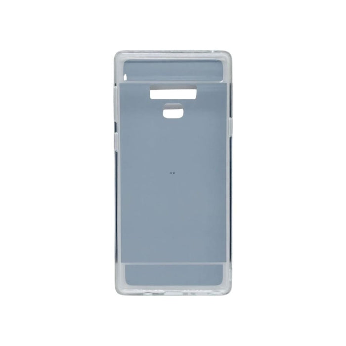 Elegant silver mirror phone case for Samsung Galaxy Note 9 by 9eight5, featuring a sleek reflective design and precise fit.