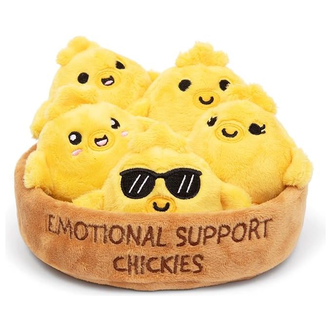 Emotional Support Chickies Set of 5 Plush Toys by What Do You Meme - Owl & Goose Gifts