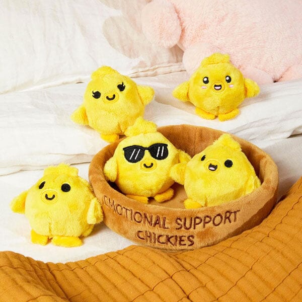 Emotional Support Chickies Set of 5 Plush Toys by What Do You Meme - Owl & Goose Gifts