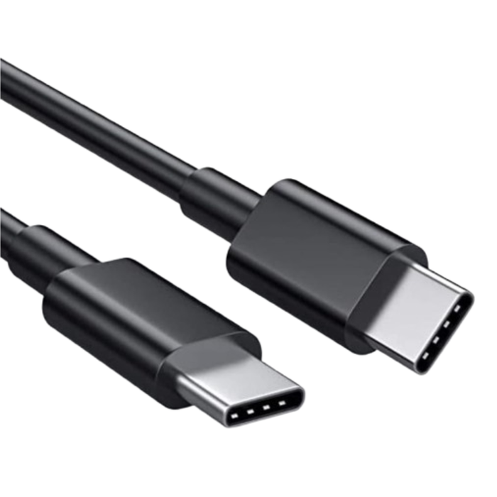 Black 1m 9eight5 SuperCharge USB-C to USB-C charger cable for Huawei phones, showing the cable with connectors on each end.