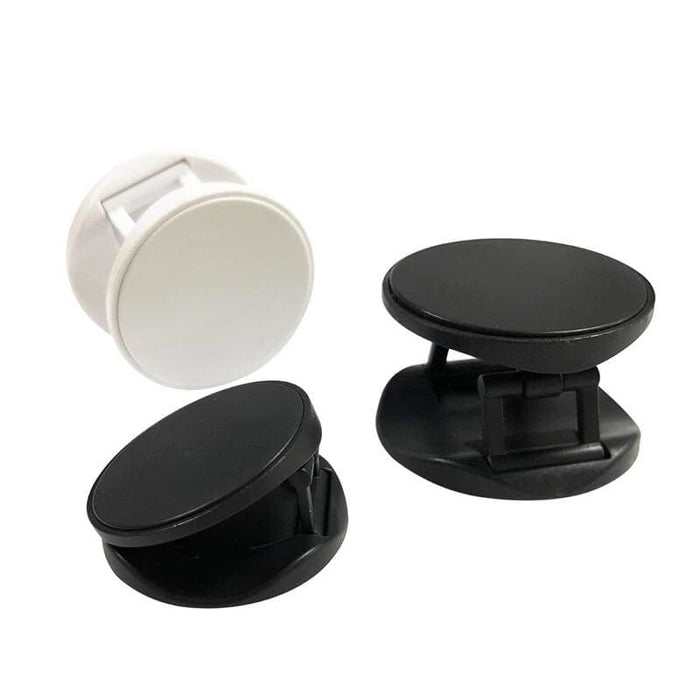 9eight5 Queen expanding finger grip for phone and tablet, adjustable metal grip with pink accents and ergonomic design.
