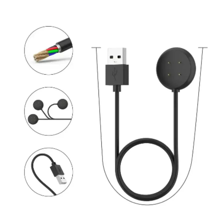 Habicare TWS fast charger cable for Google Pixel Watch 2, with connector and cable visible for quick charging.
