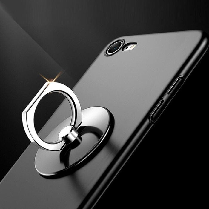 Black 9eight5 finger grip for phone and tablet accessories, providing secure hold and easy handling.