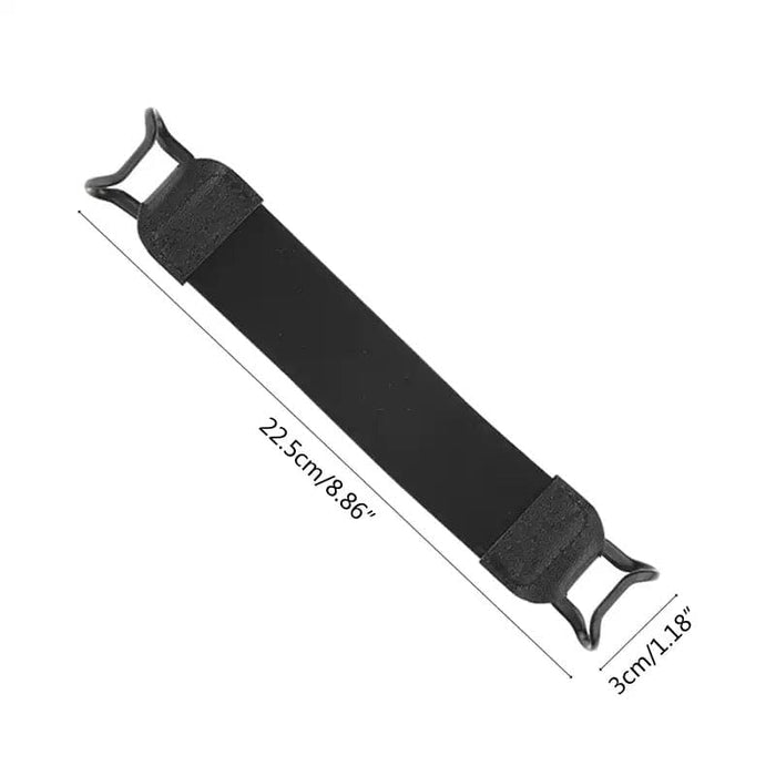 9eight5 finger grip for iPads and tablets, a black ergonomic accessory with a secure finger hold for comfortable use.