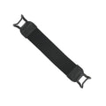 Black 9eight5 finger grip for iPads and tablets, ergonomic accessory providing secure handling for phone and tablet devices.