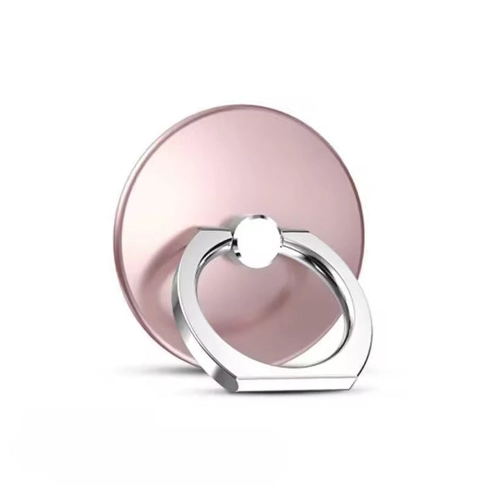 Pink Finger Grip accessory for phones and tablets by 9eight5, shown attached to a device for secure handling.