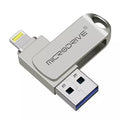 9eight5 64GB flash drive for iPad and iPhone, compact electronics accessory for quick data transfer and storage.