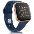 Flexible silicone Fitbit Sense 2 wristband in vibrant colors, designed for comfortable wear and style by Habicare.