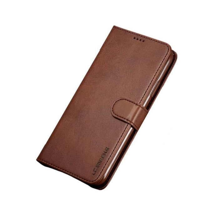 9eight5 flip case for iPhone 12 Pro Max (6.7-inch) with protective cover and card slots, shown on white background.