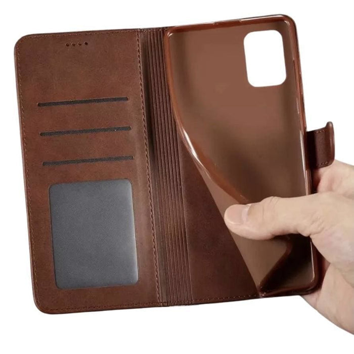 9eight5 flip case for iPhone 13 Mini (5.4-inch) with protective cover and card slot, shown on a white background.