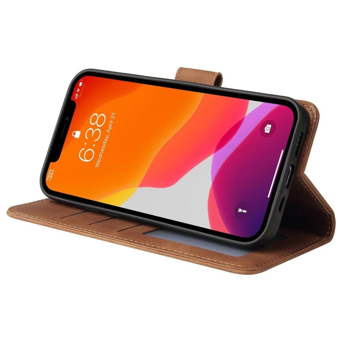 9eight5 flip case for iPhone 14 (6.1 inch) in three colors, stylish phone case with protective flip cover and precise cutouts.