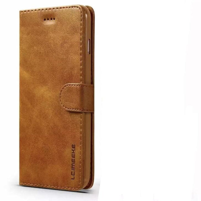 9eight5 flip case for iPhone X / XS, protective phone case with flip cover in black leather style, showcasing front and back views.