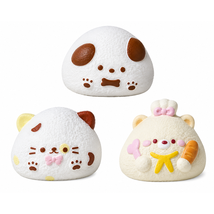 Fluffmellies 3 Inch Pet Rice Balls - Scented Slow Rise Squishy Toy