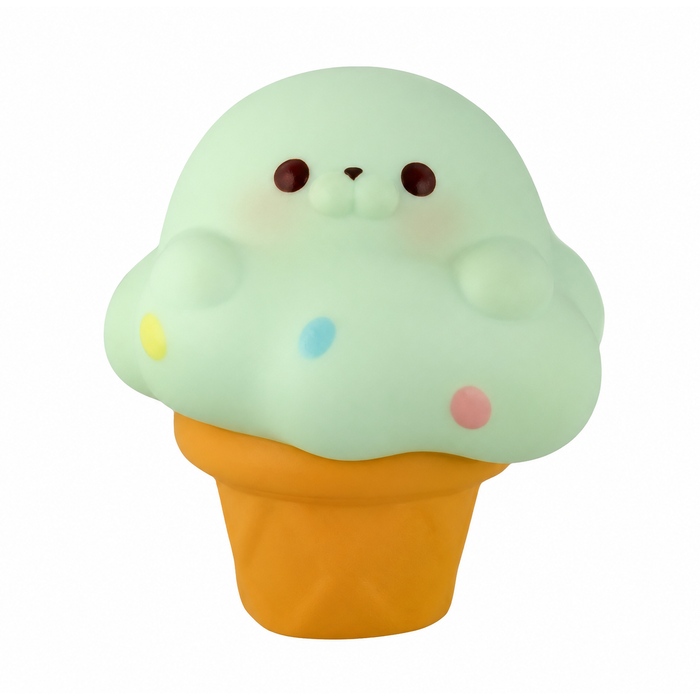 Fluffmellies 4 Inch Seal Ice Cream - Scented Slow Rise Squishy Toy