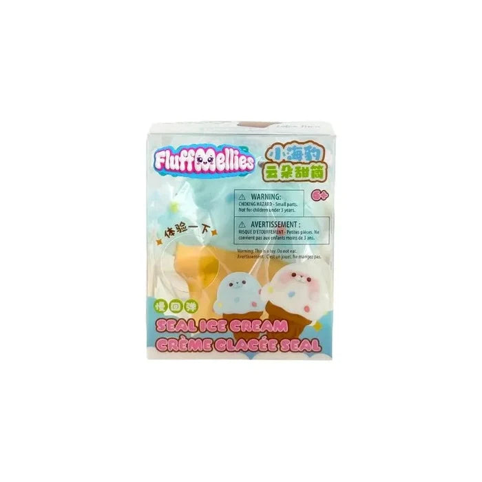 Fluffmellies 4 Inch Seal Ice Cream - Scented Slow Rise Squishy Toy