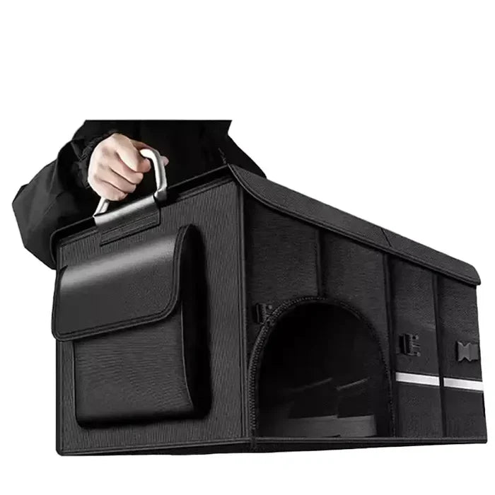 Habicare foldable waterproof vehicle storage organizer in SS, available in three sizes, ideal for car trunk organization.