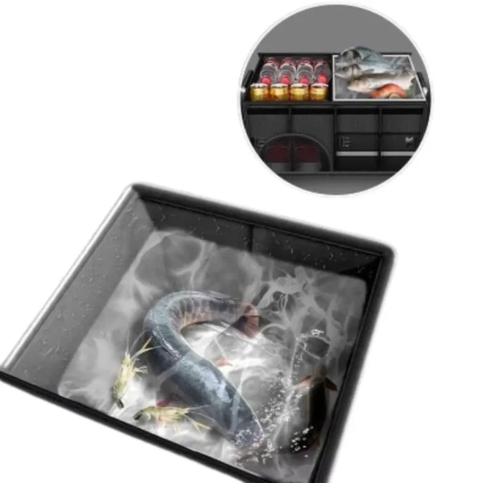 Habicare foldable waterproof vehicle storage organizer in SS finish, available in three sizes for car trunk or interior organization.