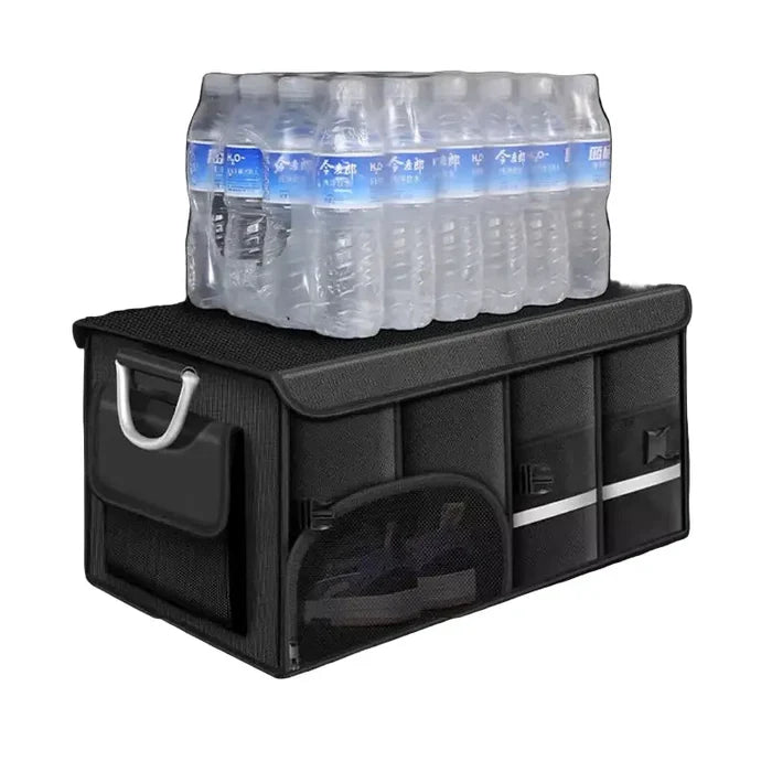 Habicare foldable waterproof vehicle storage organizer in SS finish, available in three sizes, with durable, compact design.