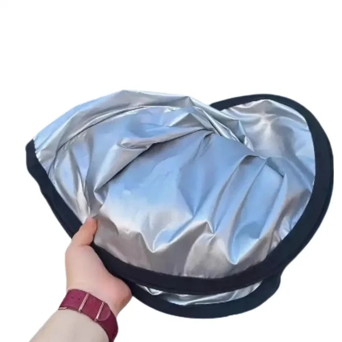 HBC Habicare folding car window sunshade cover, 140x70cm, provides UV protection and privacy for vehicle windows.