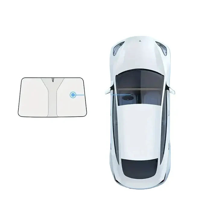 Habicare HBC folding car window sunshade cover in 140x70cm, designed to block sunlight and reduce interior heat.