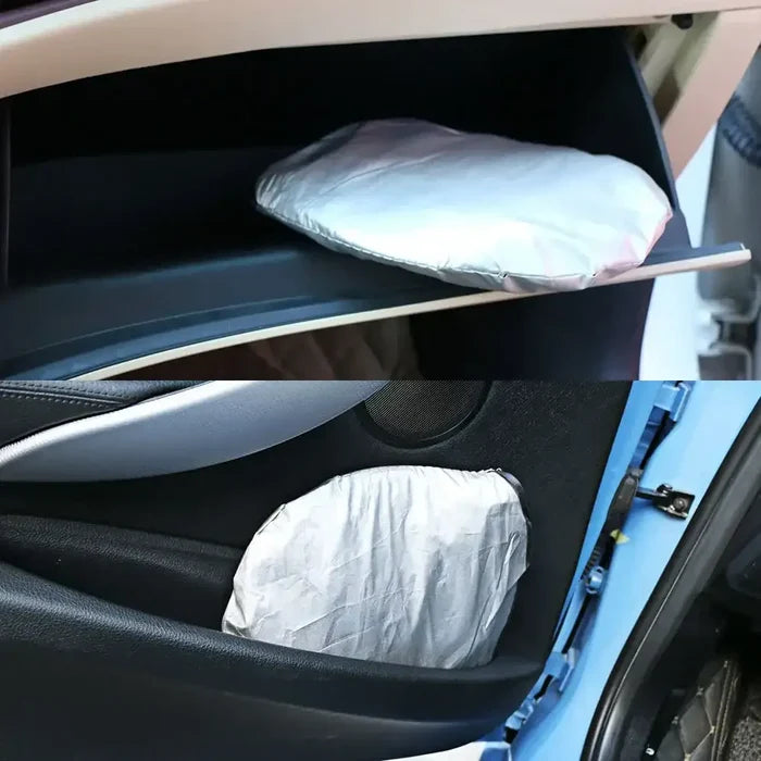 HBC Habicare folding car windshield sunshade visor protecting vehicle interior from heat and sun glare