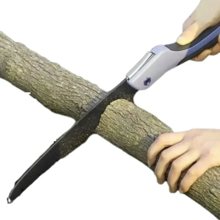 Habicare SS folding hand saw in various sizes with a sharp blade and ergonomic handle, ideal for precise cutting and outdoor use.