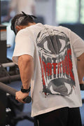 White Fortitude Oversized T-shirt by Fuaark Nz, showing a relaxed fit and casual style in a close-up view.