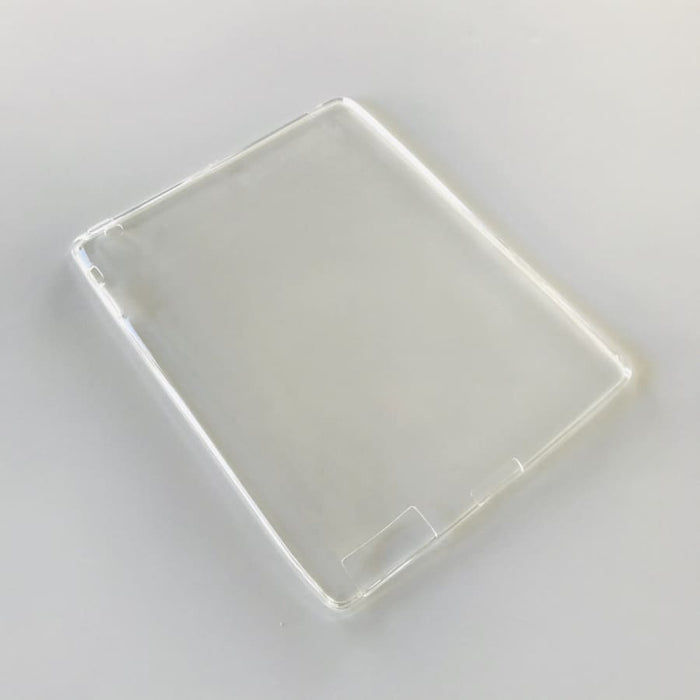 Clear full-body cover for iPad 2, 3, and 4 9.7-inch tablets by 9eight5, showing the protective case on the device.