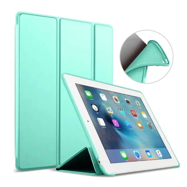 Navy blue full-body iPad case by 9eight5 for iPad 5th/6th gen and iPad Air/Air 2, showcasing the protective cover design.