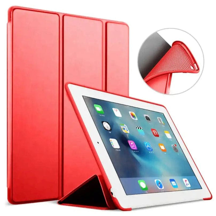 Red full-body iPad case for iPad 5th/6th gen and iPad Air 2 by 9eight5, with stand feature and multiple colors available.