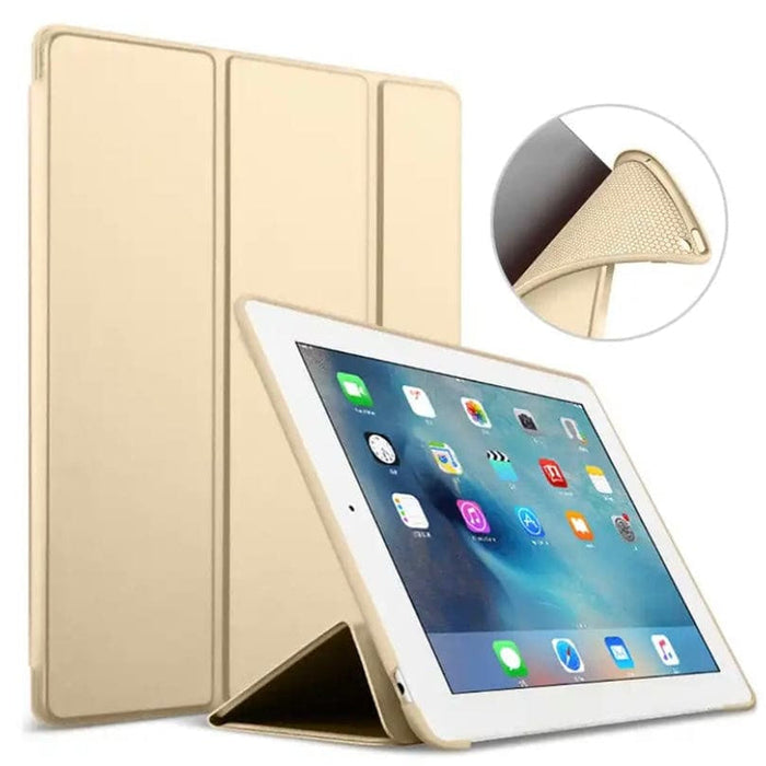 Navy blue full-body iPad 5th & 6th gen and Air 2 cover by 9eight5, showing the front and back of the protective case.