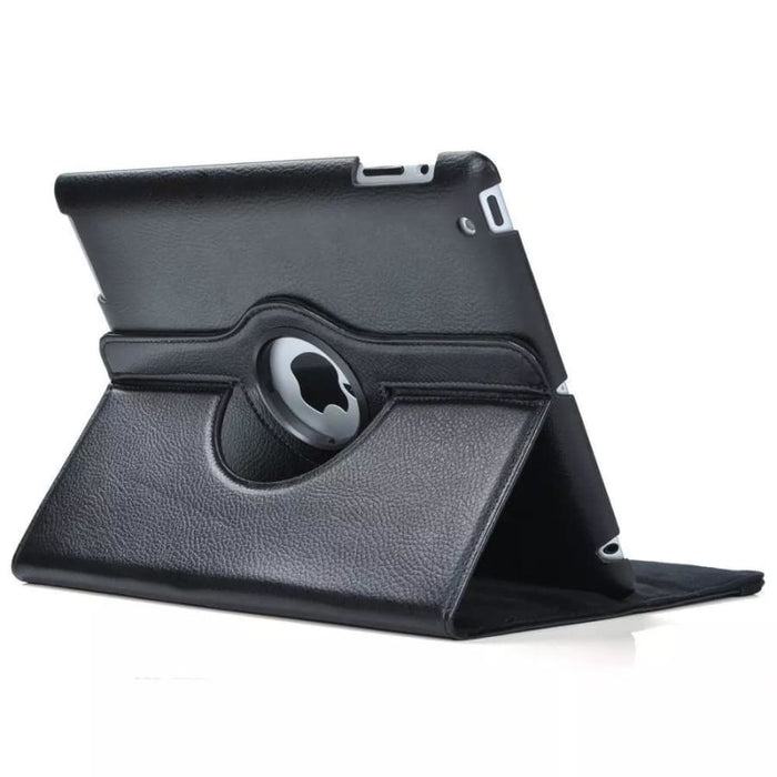 Black full-body iPad cover for 5th and 6th gen, Air, and Air 2, by 9eight5, shown on a 9.7-inch tablet.