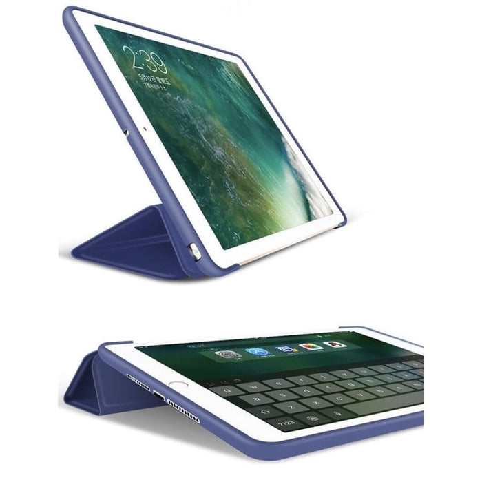 Navy blue full body cover for iPad 7th, 8th, and 9th generation 10.2-inch by 9eight5, protecting the device with a sleek design.