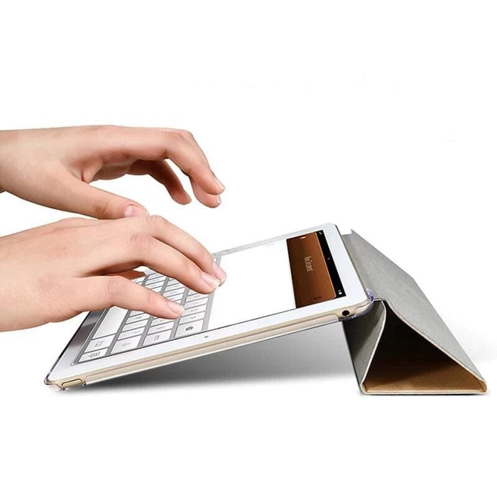 Sky blue full-body cover for iPad 7th-9th generation 10.2-inch, made by 9eight5, showing the protective tablet case.