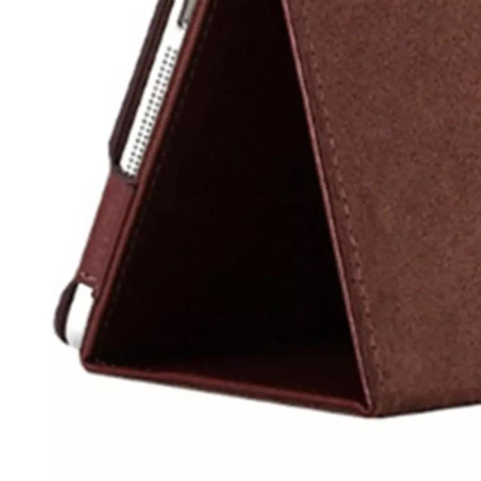 Brown full-body cover for iPad mini 1, 2, and 3 by 9eight5, protecting the tablet with a sleek, durable design.