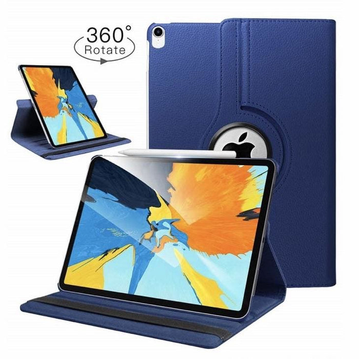 Navy full body cover for iPad Pro 11-inch (2018) by 9eight5, showing protective case with precise cutouts and sleek design.