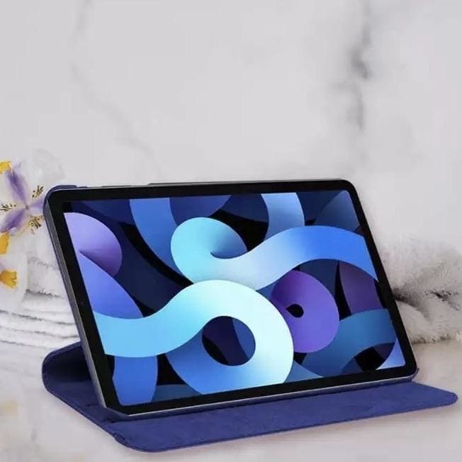 Navy full body protective cover for iPad Pro 11-inch (2018) by 9eight5, showing the sleek, durable design on the tablet.