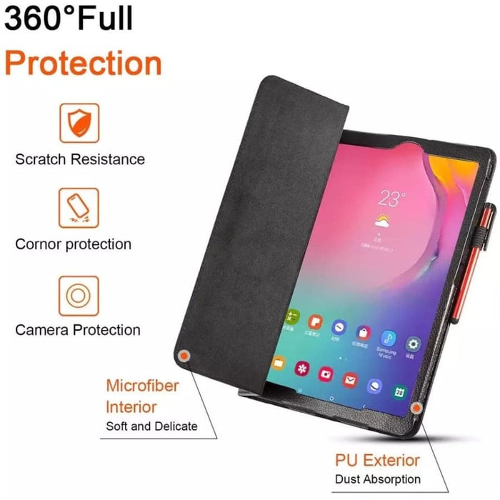 Black full-body tablet cover for Samsung Galaxy Tab A 10.1” (2019) T510/T515 by 9eight5, offering full protection for the device.