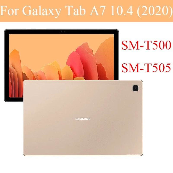 Navy blue full-body cover for Samsung Galaxy Tab A7 10.4 inch (2020) T500/T505, designed by 9eight5 for tablet protection.